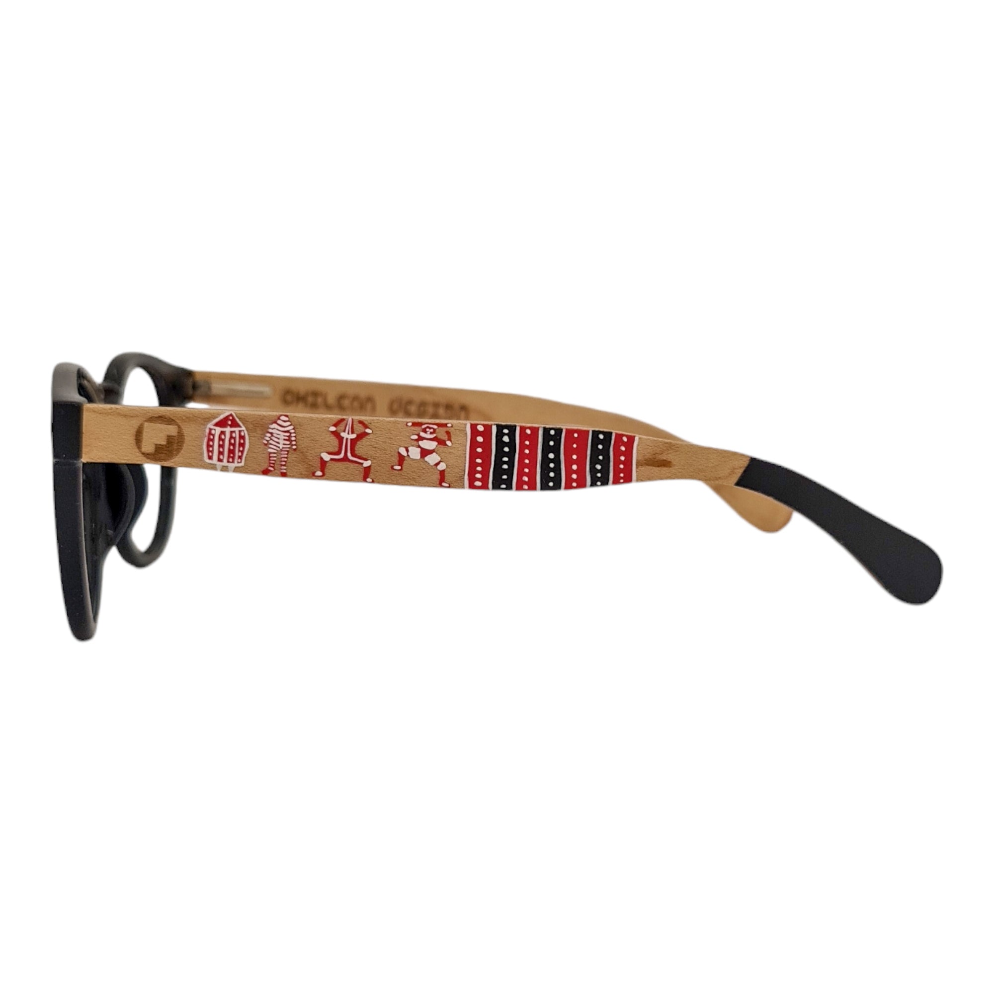 Gogo Rombos Mix Acetato Madera Pintado Selknam Optico Pintado