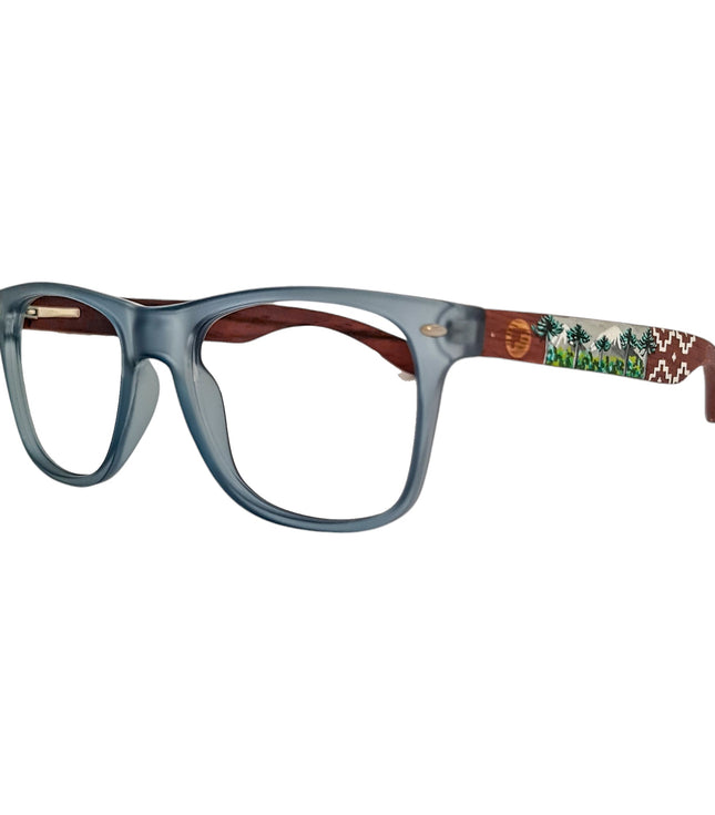 Line Celeste Acetato Madera Pintado Araucarias Optico Pintado