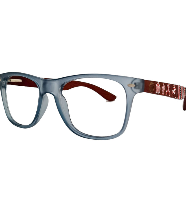 Line Celeste Acetato Madera Pintado Selknam Optico Pintado
