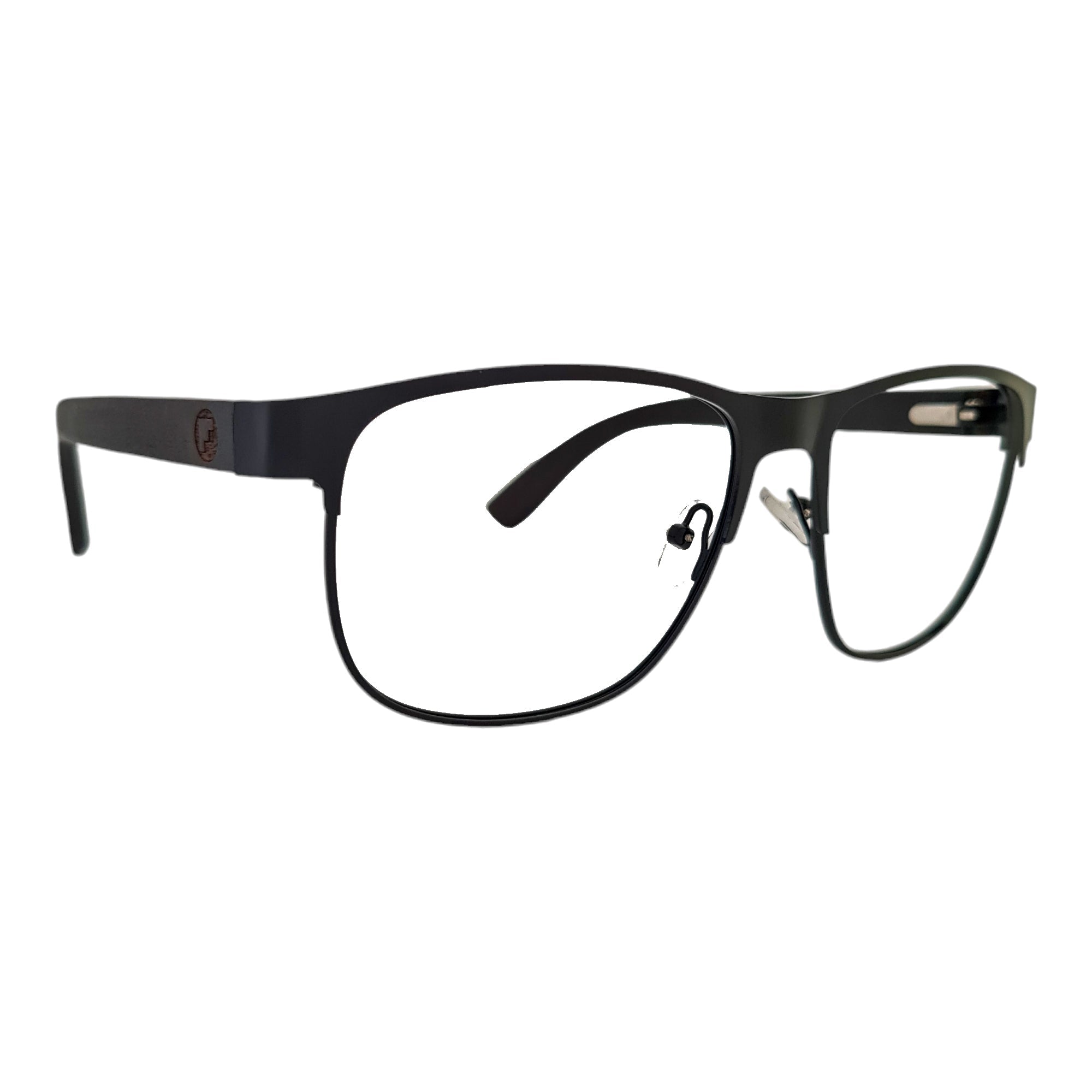 Line Negro Acero Madera Optico