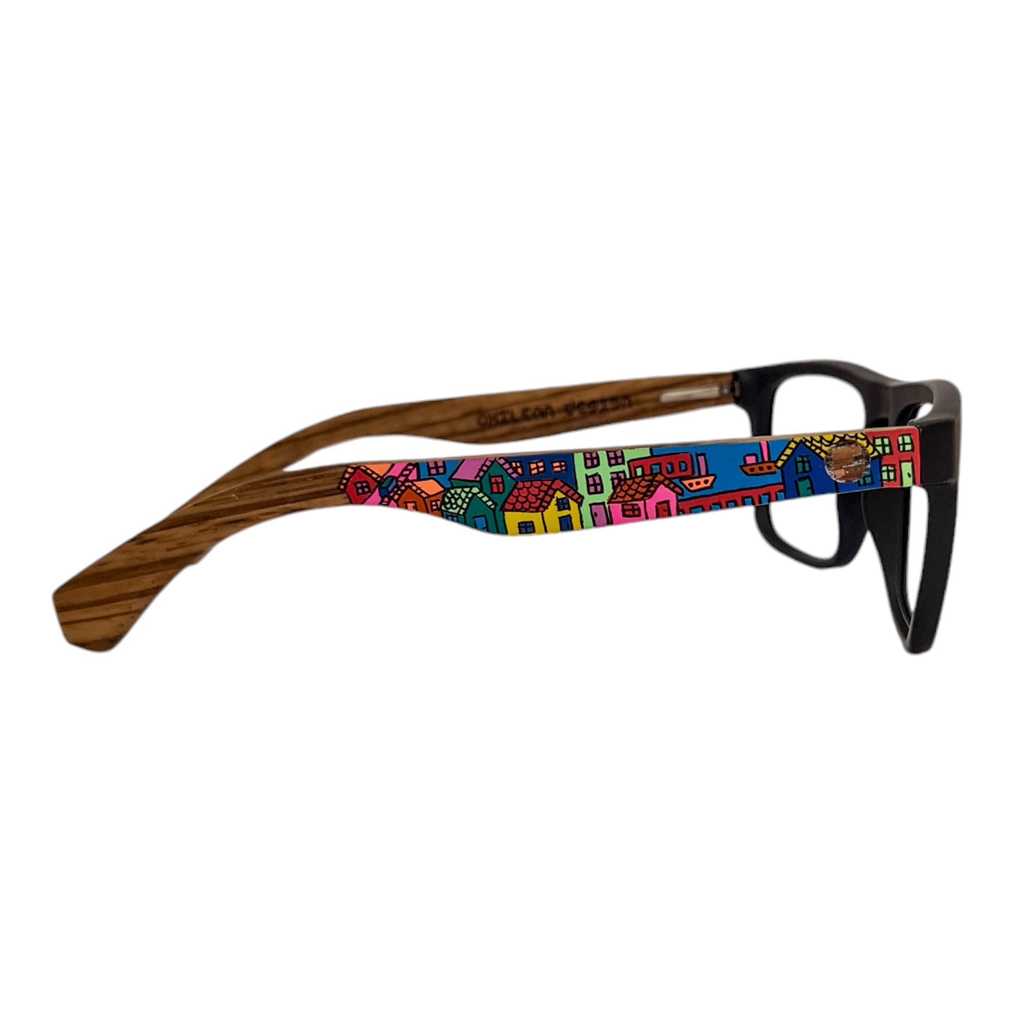 Ruffi Negro Acetato Madera Pintado Valpo Optico Pintado