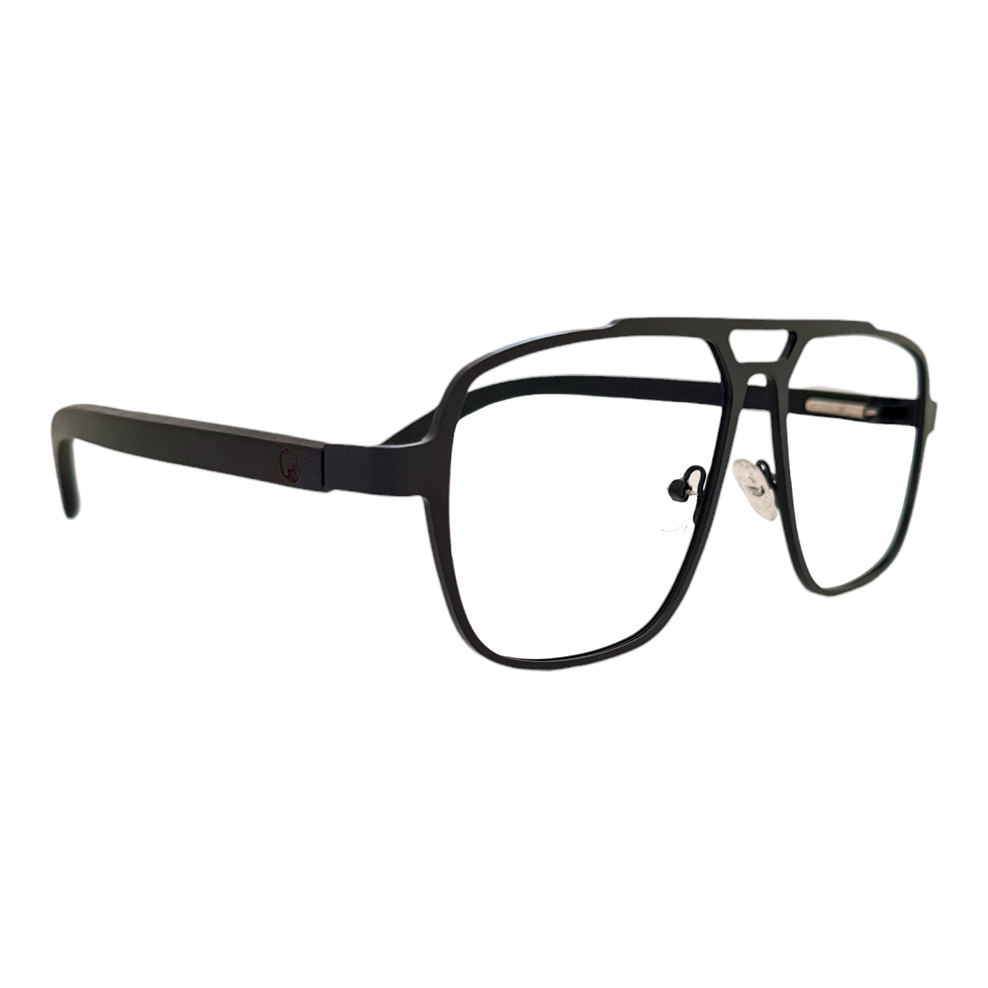 Square Bridge Negro Acero Madera Optico